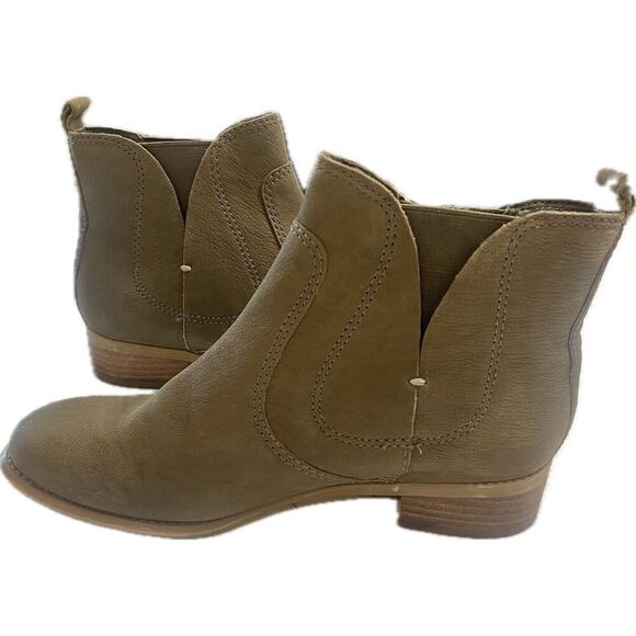 Nine West Brown Suede Leather Slip on Bootie Boots Women Size 5.5 - Picture 2 of 7